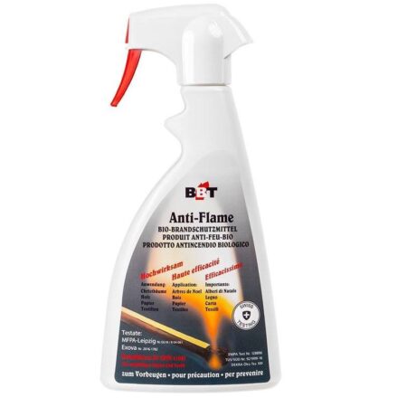 Confezione da 500ml della protezione ignifuga BBT Antiflame